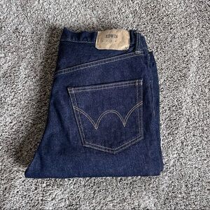 Men’s Edwin Loose Tapered 12.5 oz Blue Rinsed Jeans Size 30 x 30 NWOT Bought UK